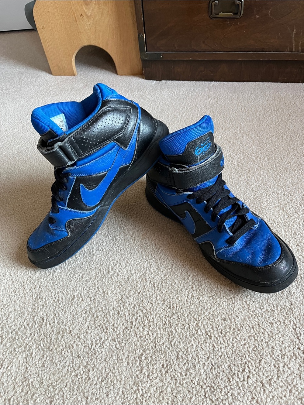 Nike Men’s High-Top Sneakers - Black & Royal Blue